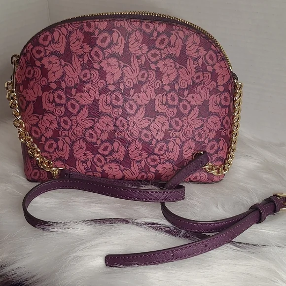 Michael Kors Pink and Purple Crossbody Bag with Silver Chain With Wallet - Picture 4 of 10